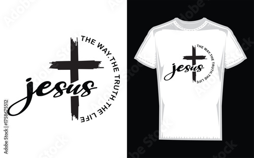 Christian faith silhouette jesus the way the truth the life isolated on transparent background