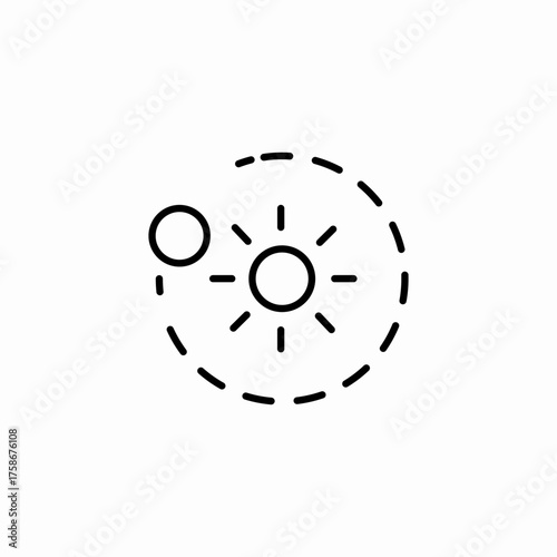 planetary solar orbit icon sign vector