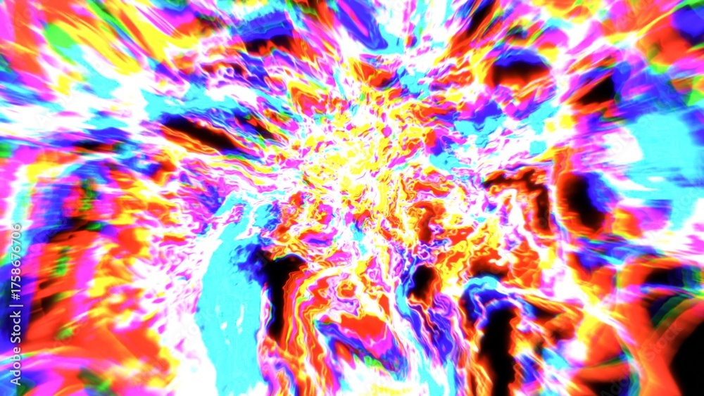 Fototapeta premium Abstract colorful vibrant energy explosion light background