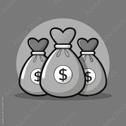 money bag with money