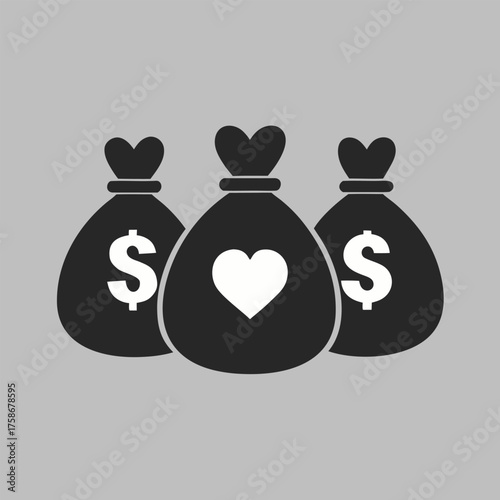 money bag with money