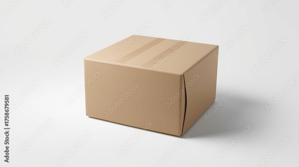 Fototapeta premium box cardboard white background clean mockup