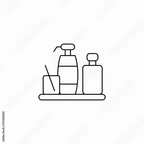bathroom hygiene products icon sign vector