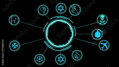 Nuclear reactor power plant drawing. Energy, vector illustration isolated .