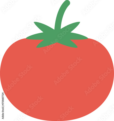 Vibrant red tomato healthy food icon vector illustration vector