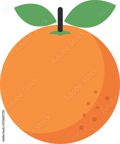 Vibrant orange fruit healthy food illustration vector