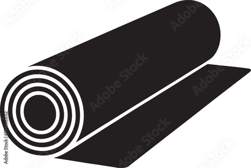 Yoga Mat Roll Unrolled Fitness Exercise Equipment Pilates Gym Graphic Wellness Training