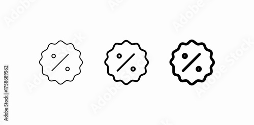 discount percent sale icon sign vector