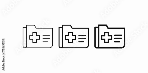 folder health record icon sign vector