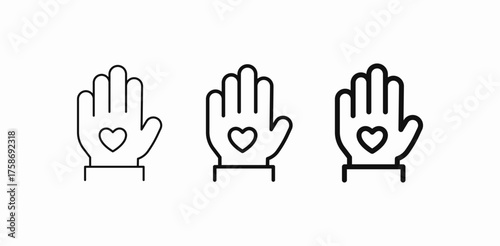 hand love care icon sign vector