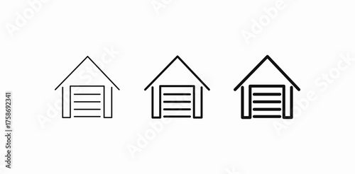home car garage icon sign vector