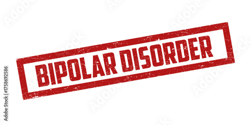 Stamp grunge bipolar disorder