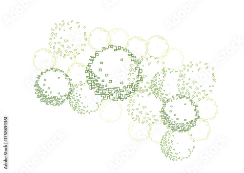 architecture drawing plant tree top view plan greenery vegetation vector. design nature architectural landscape set element illustration bush garden flora sapling minimal. architect isolated.