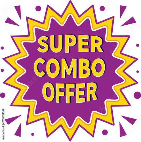 Vibrant starburst offer badge super combo