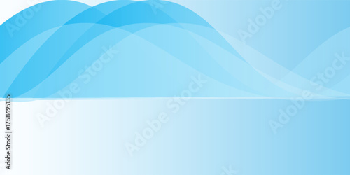 Vector white wavy glowing lines on a blue background abstract