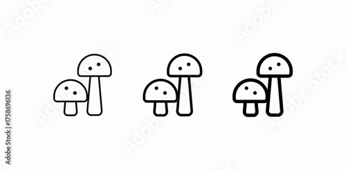 forest mushroom fungi icon sign vector