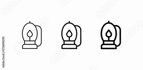 outdoor oil lamp icon sign vector