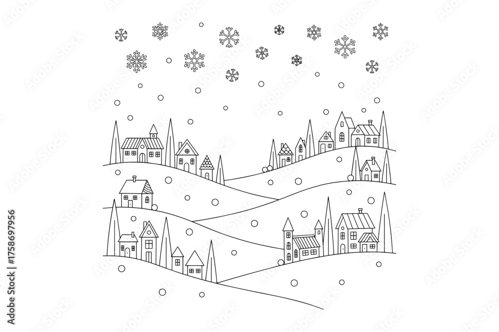 Obraz premium sketch of castle, Simple Gray Line Art on White Background, Modern and Inviting Interior Illustration