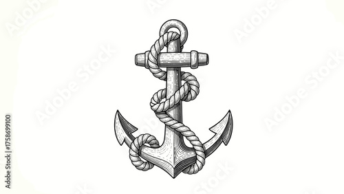 anchor on white background