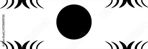 Moon phases flat icon illustration isolated on white background.eps10