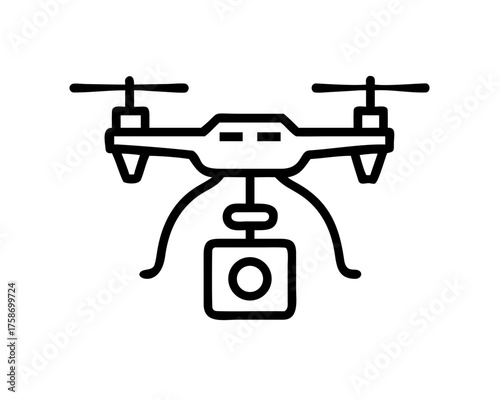 Drone with camera for aerial photography