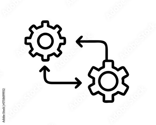 Gears connecting and rotating in a mechanical system