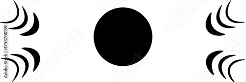 Moon phases flat icon illustration isolated on white background.eps10