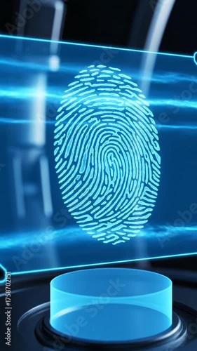 Digital fingerprint identification system with biometric data scan for security