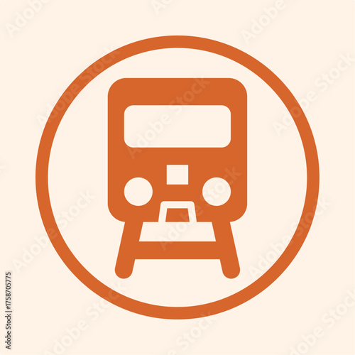 Station trendy attractive design useful orange creative vector Illustration art colorful background