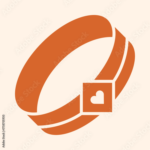 Bracelet trendy attractive design useful orange creative vector Illustration art colorful background