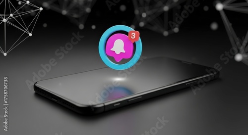 Wallpaper Mural Smartphone Notification Alert for Social Media Messaging Application Torontodigital.ca