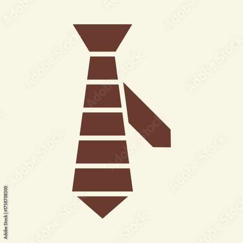 Necktie trendy attractive design useful brown creative vector Illustration art colorful background