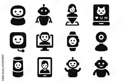 Companions helper vector ai dashboard virtual social friend automated emotional digital advisor