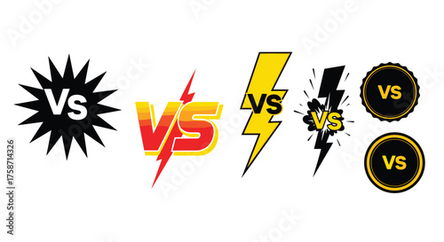 Unleash the ultimate face-off with dynamic versus badges, Perfect for gaming streams, sports showdowns, or epic battles, these elements ignite competition and excitement