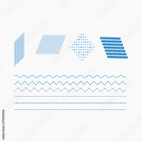 Fashionable shapes trendy gorgeous amazing design useful vector Illustration colorful background