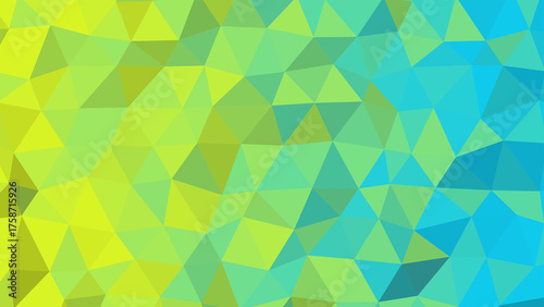 Schilderij op canvas Vibrant geometric low poly background with a smooth gradient transition from yel