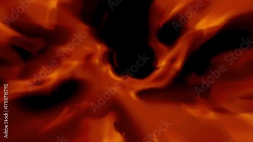 Abstract Fiery Inferno Flames and Intense Heat Seamless Loop