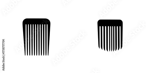Different styles of hair combs displayed side by side showcasing various designs and functions