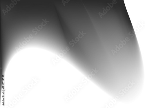 Abstract shape with undulating wavy forms, featuring gradient shadowing and smooth tonal blending.