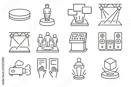 Reality emitter vector system spotlight icon control display holographic platform augmented set