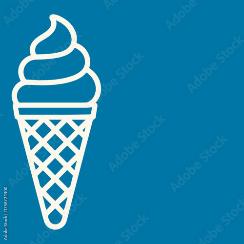 ice cream frame with empty space for text on colorful background