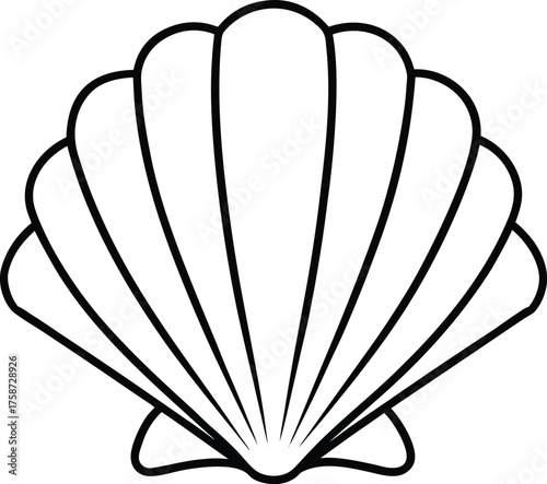 Minimalist line art silhouette of a single object isolated on white background