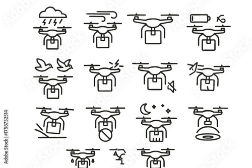 Avoiding delivery vector drone low zone challenges icon heavy protection battery