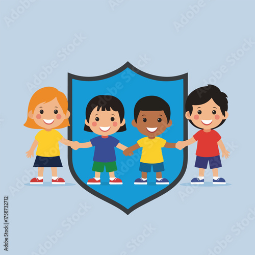 Polio awareness poster vector, immunization campaign, pediatric health, global protection, flat vector icons, children and vaccines, prevention infographic, hope and safety design