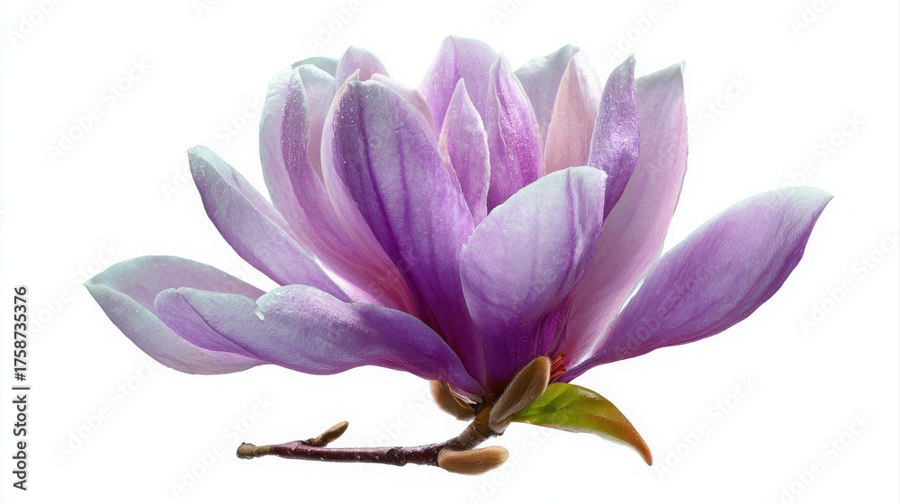 Obraz premium Purple magnolia flower, Magnolia felix isolated on white background, with clipping path