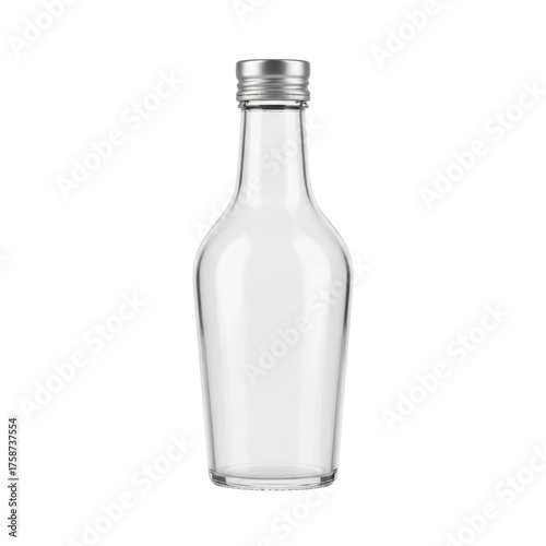 Wallpaper Mural Empty clear small glass sauce or spirit bottle Torontodigital.ca