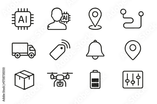 Route notification control dispatcher module icons smart status icon ai panel sensor