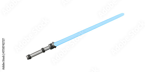 lightsaber isolated on white background, png, ai generated