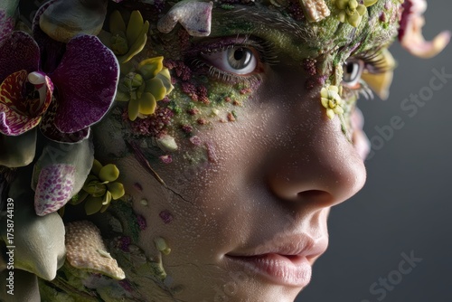 A portrait of a person with...