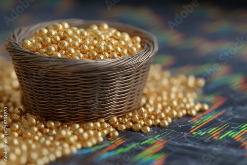 A woven basket brimming wit...